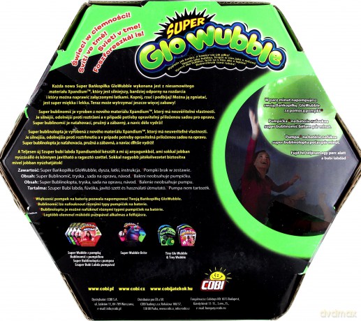WUBBLE Super Glo bez pompki, Zielona