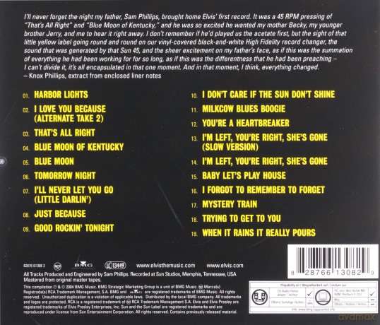Elvis Presley: Elvis At Sun (International Version) [CD]