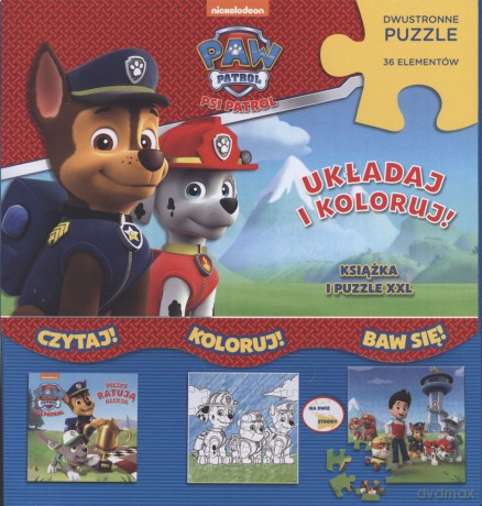Pieski ratują Alaskę. Psi patrol układaj i koloruj [KSIĄŻKA]+[PUZZLE]