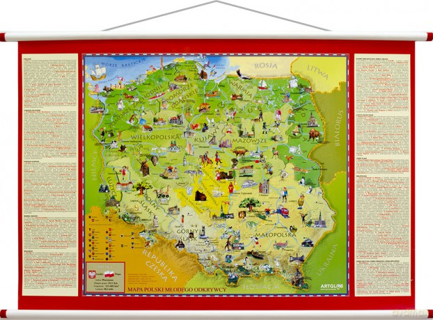 Polska młodego odkrywcy midi. Mapa ścienna dla dzieci