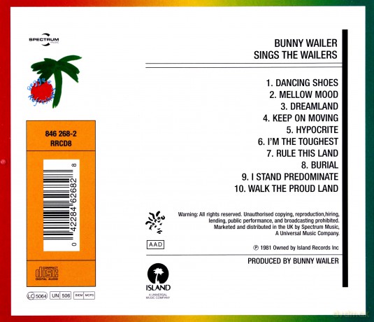 Bunny Wailer: Sings The Wailers [CD]