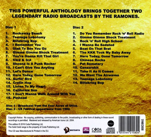 The Ramones: Solid Gold - The Greatest Hits On Air [2CD]
