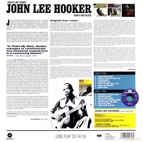 John Lee Hooker: Thats My Story - Sings The Blues [Winyl]