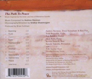 Andrew Sterman: The Path To Peace-Muisc Inspired By Mahatma Ghandi [CD]