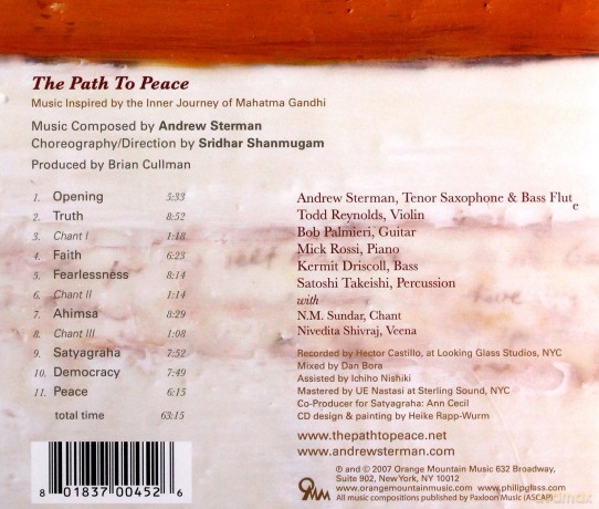 Andrew Sterman: The Path To Peace-Muisc Inspired By Mahatma Ghandi [CD]