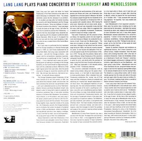 Lang Lang: Mendelssohn Tchaikovsky [Winyl]