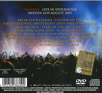 Talisman: Live In Stockholm (digipack) [CD]+[DVD]