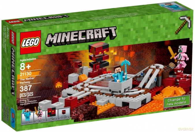 LEGO Minecraft Linia kolejowa w Netherze (21130) [KLOCKI]