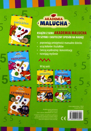 Akademia malucha Ćwiczenia pięciolatka [KSIĄŻKA]