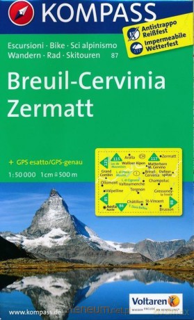 Breuil - Cervinia - Zermatt 1:50 000