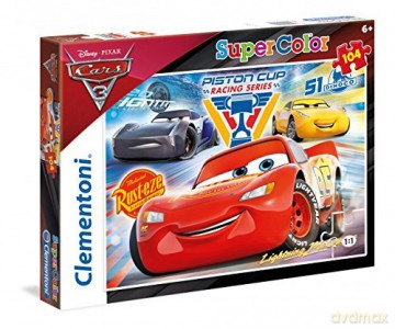 CLEMENTONI 104 el. Superkolor Auta 3 (Disney) [PUZZLE]