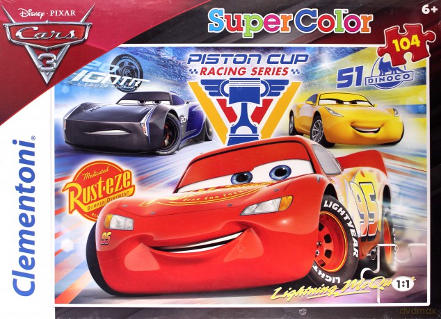 CLEMENTONI 104 el. Superkolor Auta 3 (Disney) [PUZZLE]