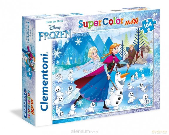 CLEMENTONI 104 Maxi Superkolor Kraina Lodu - Adventure [PUZZLE]