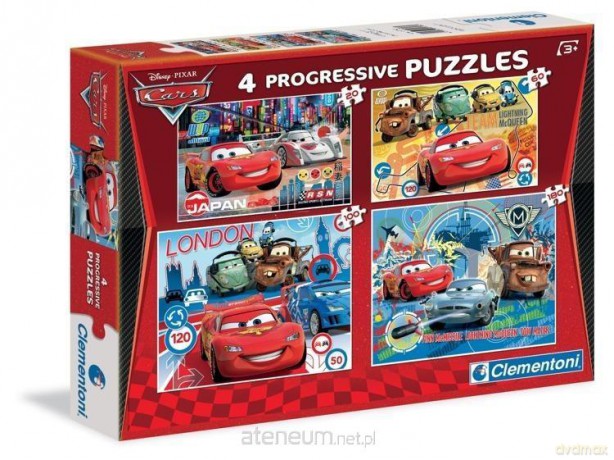 CLEMENTONI 20+60+100+180 el. Auta 3 (Disney) [PUZZLE]