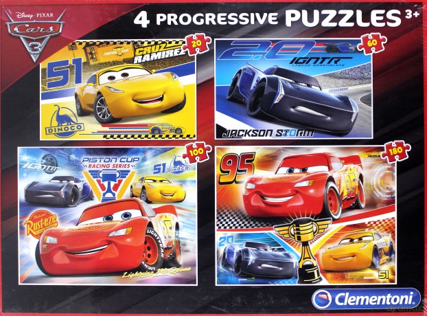 CLEMENTONI 20+60+100+180 el. Auta 3 (Disney) [PUZZLE]