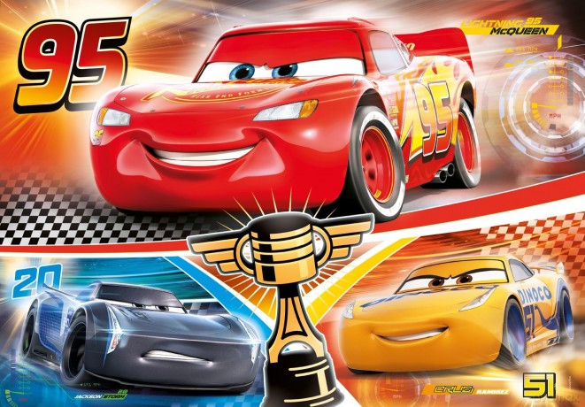 CLEMENTONI 250 el. Superkolor Auta 3 (Disney) [PUZZLE]