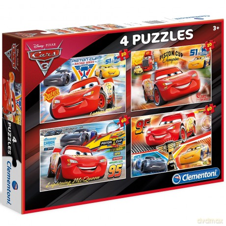 CLEMENTONI 2x20 el. + 2x60 el. Auta 3 (Disney) [PUZZLE]