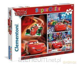 CLEMENTONI 3 x 48 el Superkolor Auta 3 (Disney) [PUZZLE]