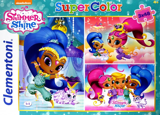 CLEMENTONI 3 x 48 el. Superkolor Shimmer and shine [PUZZLE]