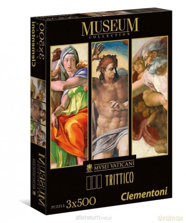 CLEMENTONI 3 x 500 el. Trittico Sistine Chapel [PUZZLE]