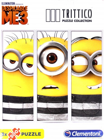 CLEMENTONI 3 x 500 el.Trittico Minionki [PUZZLE]