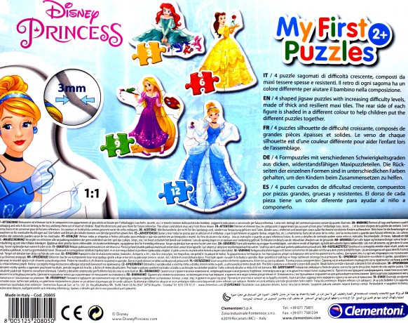CLEMENTONI Moje Pierwsze Puzzle Księżniczki [PUZZLE]