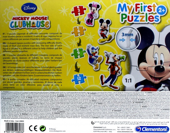 CLEMENTONI Moje Pierwsze Puzzle Myszka Miki [PUZZLE]