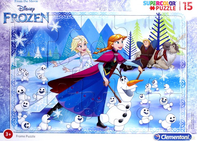 CLEMENTONI Ramkowe 15 Superkolor Kraina Lodu [PUZZLE]