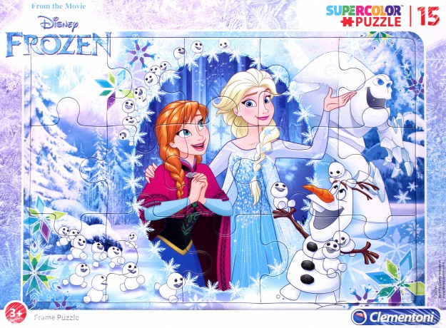 CLEMENTONI Ramkowe 15 Superkolor Kraina Lodu [PUZZLE]