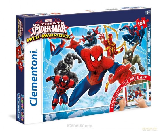 CLEMENTONI z aplikacją 104 el. SpiderMan [PUZZLE]