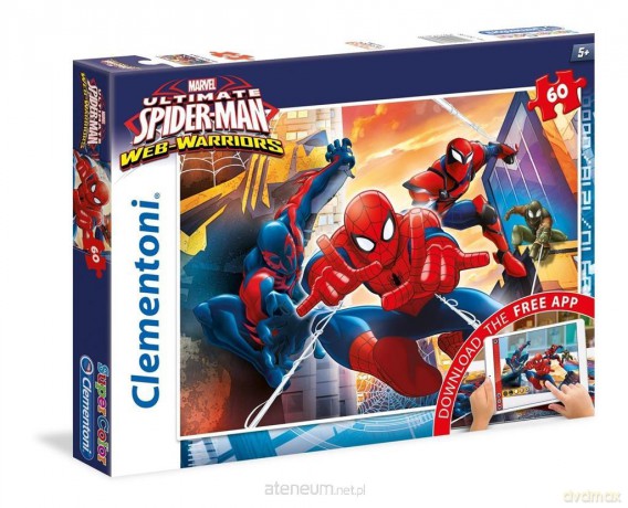 CLEMENTONI z aplikacją 60 el. SpiderMan [PUZZLE]