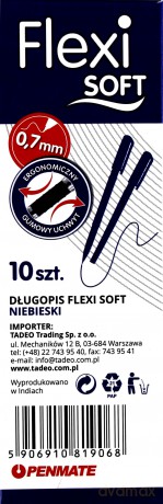 Długopis Flexi Soft niebieski (10 szt)