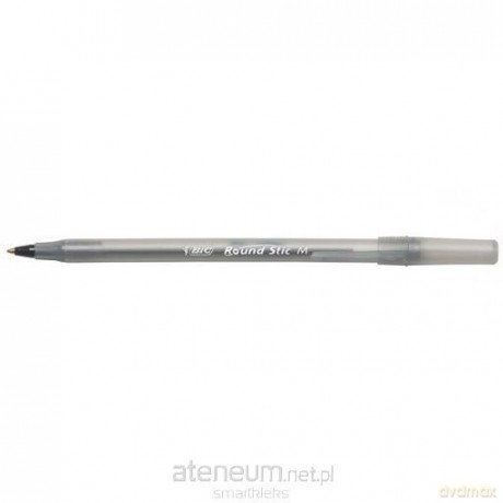Długopis Round Stick czarny z kodem (60 szt)