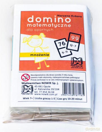 Domino matematyczne dla opornych. Mnożenie [KARTY]