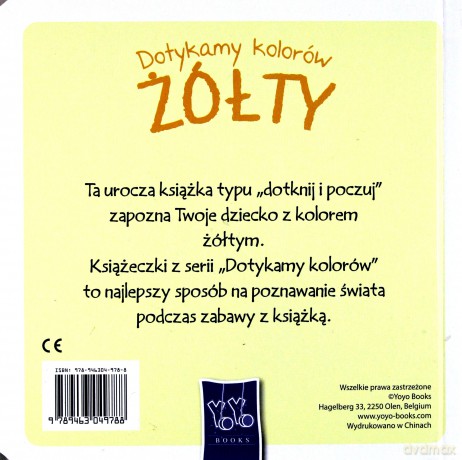 Dotykamy kolorów. Żółty [KSIĄŻKA]