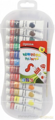 Farby tempera 12 kolorów