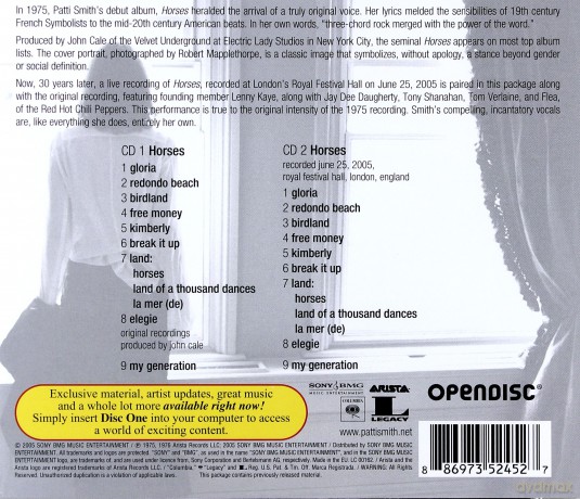 Patti Smith: Horses Legacy Edition (Version International) [2CD]