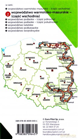 Green Velo. Woj. Warmińsko-Mazurskie część wschodnia 1:100 000 