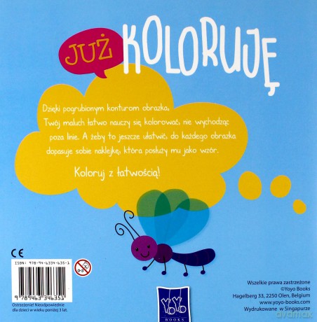 Już koloruję. Piesek. Easy color 3 [KSIĄŻKA]
