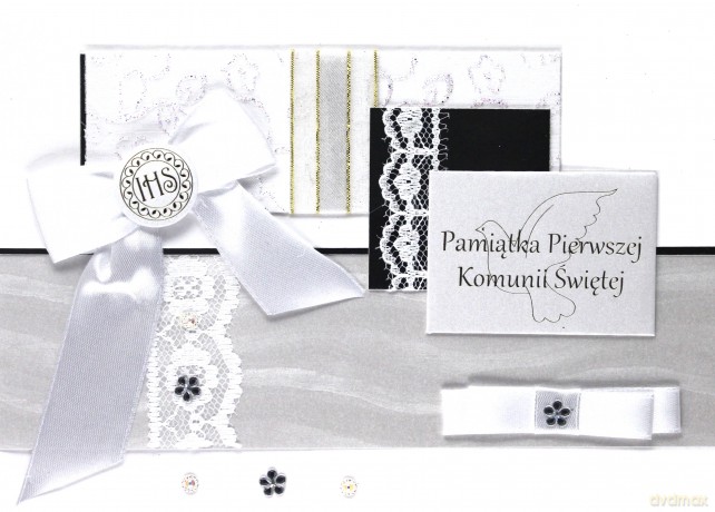 Karnet Komunia ręcznie robiony C5 + koperta