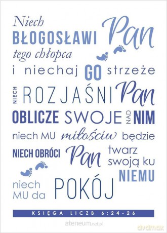 Kartka - Niech błogosławi Pan tego chłopca