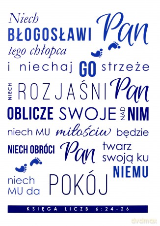 Kartka - Niech błogosławi Pan tego chłopca