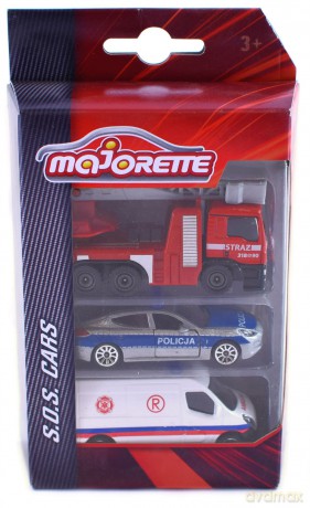 Majorette Pojazdy SOS zestaw 3 sztuk