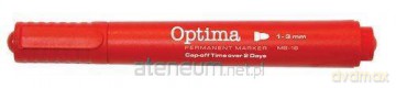 Marker permanentny czerwony (12 szt)