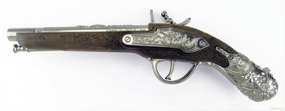 Metalowy pistolet pirata
