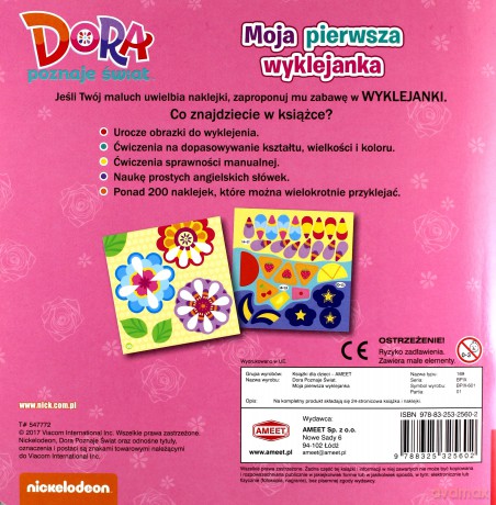 Moja pierwsza wyklejanka. Dora poznaje świat [KSIĄŻKA]