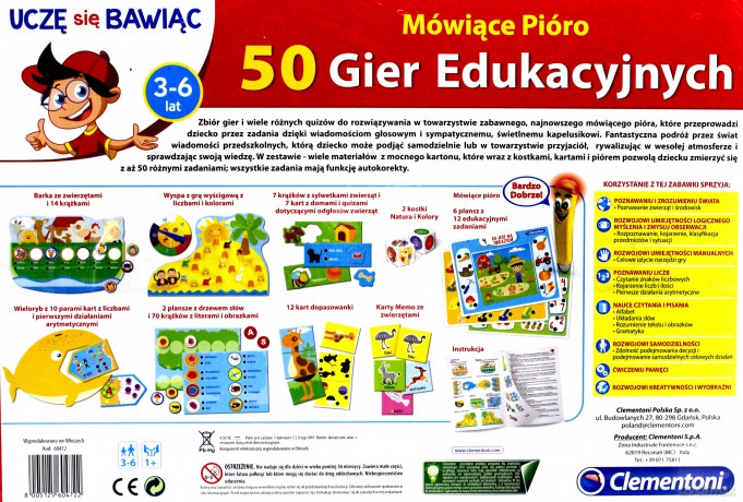 Mówiące Pióro 50 Gier Edukacyjnych