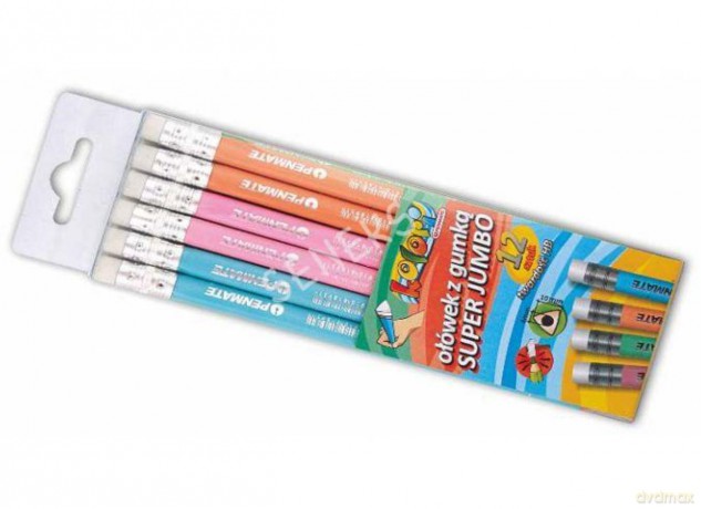 Ołówek Premium z gumką jumbo (12 szt)