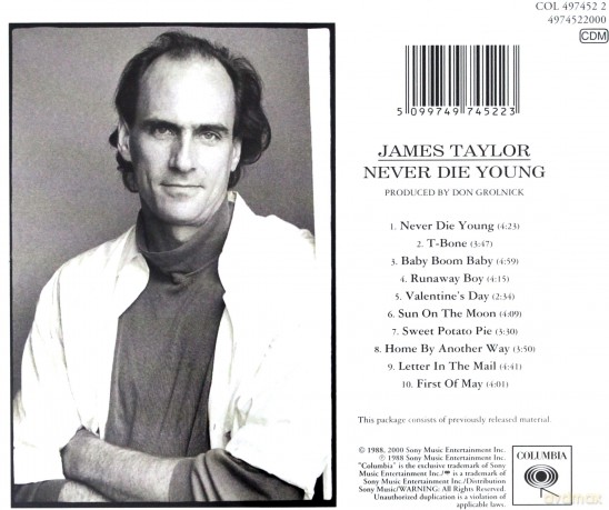 James Taylor: Never Die Young [CD]