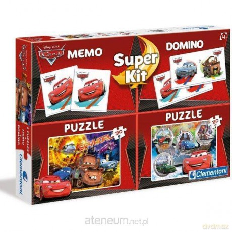 Superkit 2x30 el. + Memo + Domino Auta 3 (Disney) [GRA]